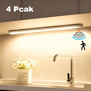 Closet Lights, Motion Sensor Night Lights, 1800mAh USB Rechargeable Under Cabinet Lights, Portable LED Strip Lights for Kitchen, Wardrobe, Pantry, Closet, Bathroom, Hallway, Stairs & Garage, Wall Mounted Wireless Lights, Home Decor, Vanlentine's Day Gifts