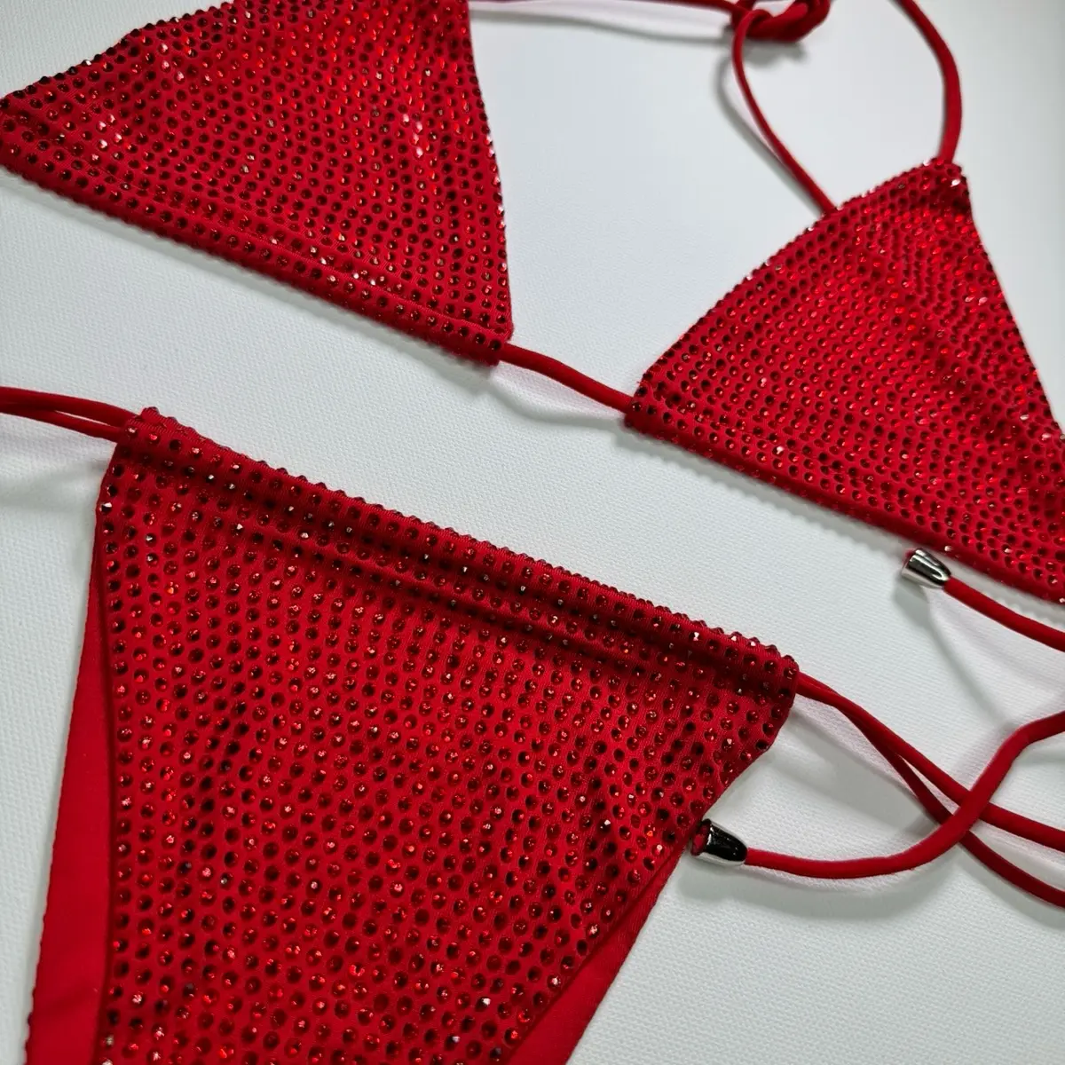 ‘Annie’ - Red Sparkley 2 piece Bikini Set