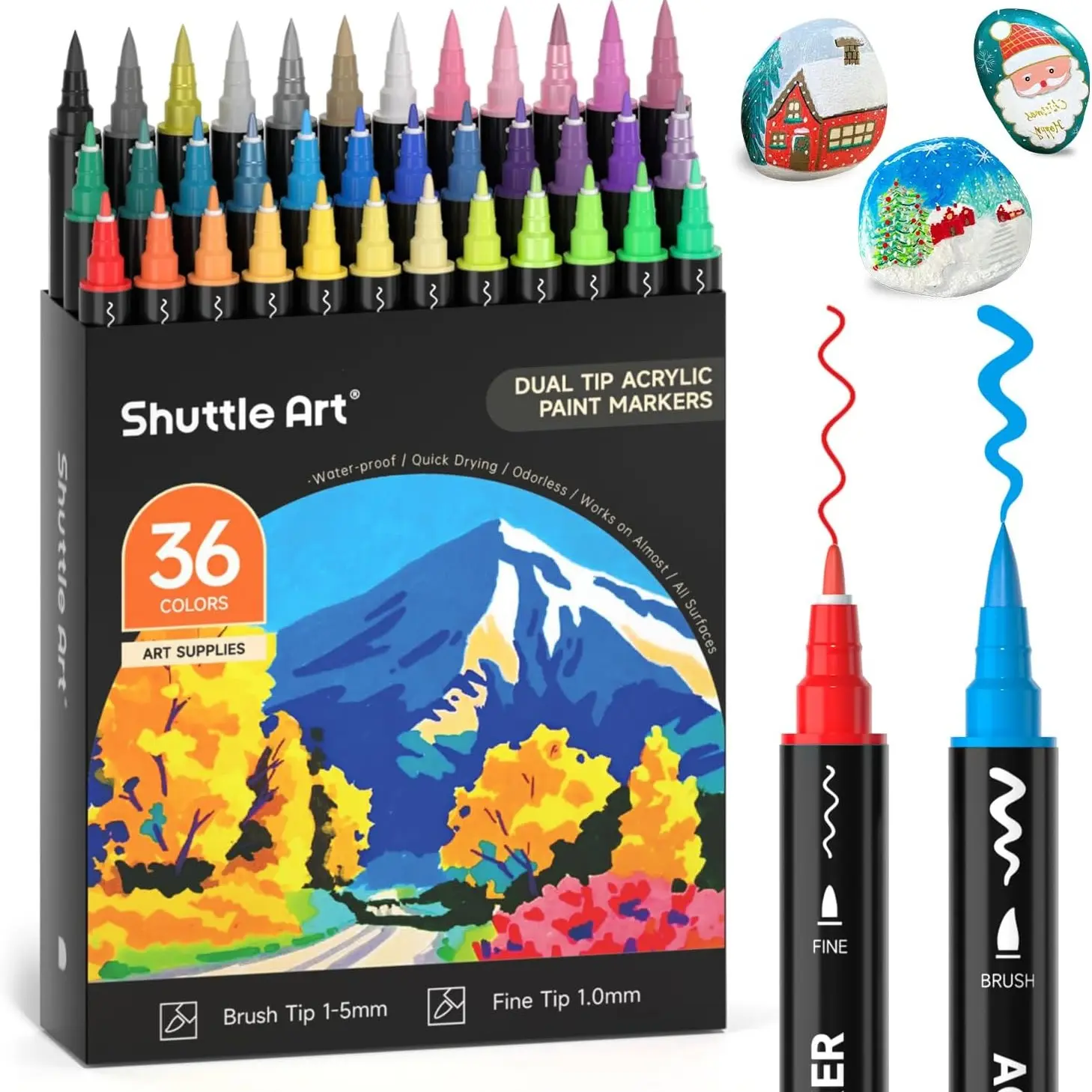 36 colors Brush Tip and Fine