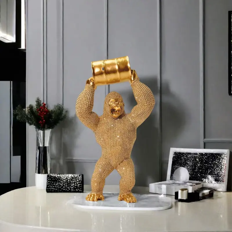ゴールド ゴリラ オーナメント gorilla ornament gold - TikTok Shop