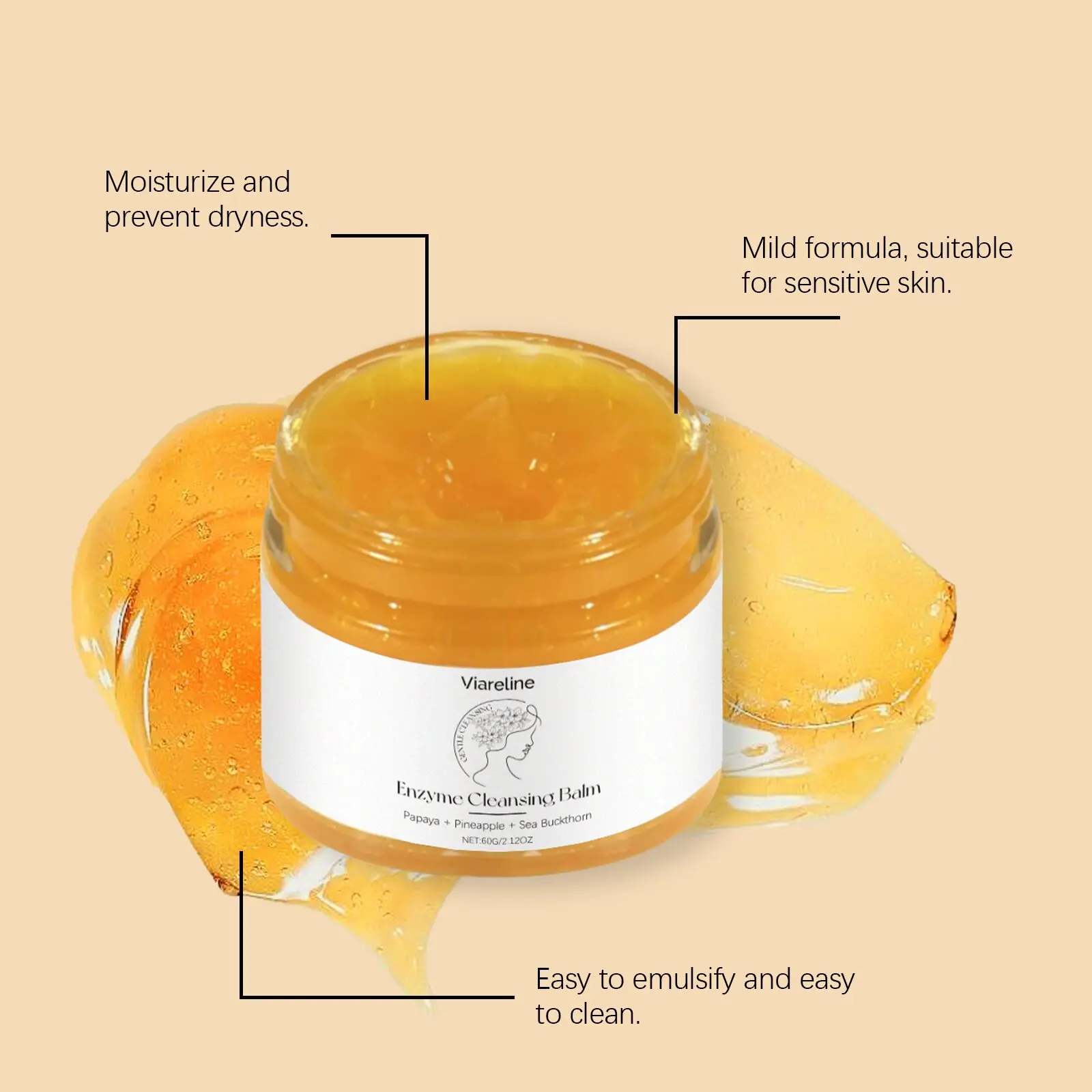 Gentle Cleansing Balm and Makeup Remover for Adults, Moisturizing and Hydrating Anti-Aging Facial Cleanser with Coconut, Moisturizer, Sensitive Skin, Coconut Alcohol-Octanoate, Face, Lip & Eye, Peg-7 Glyceryl Coconut Acid Ester