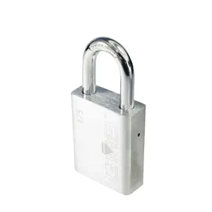 GMS ICP200 IC Padlock with SFIC Core, Hardened Shackle, 2-Body Solid Brass Design, 4-Length Shackle, US26D Satin Chrome Finish, Double Ball Bearing Locking