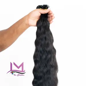 100g grams itip /28 inches 100% human Wavy Female Extensions ready to mount extension