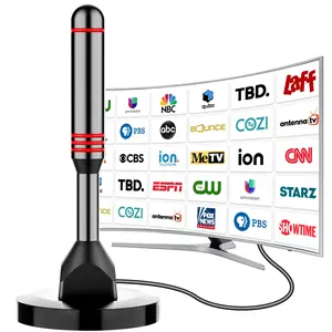Digital TV Antenna for Smart TV Indoor，2025 HD Antenna with Strong Magnetic Base, 360°&Long Range Reception HDTV Antennas for Local Channels, Easy Installation Antennas for TVs Without Cable