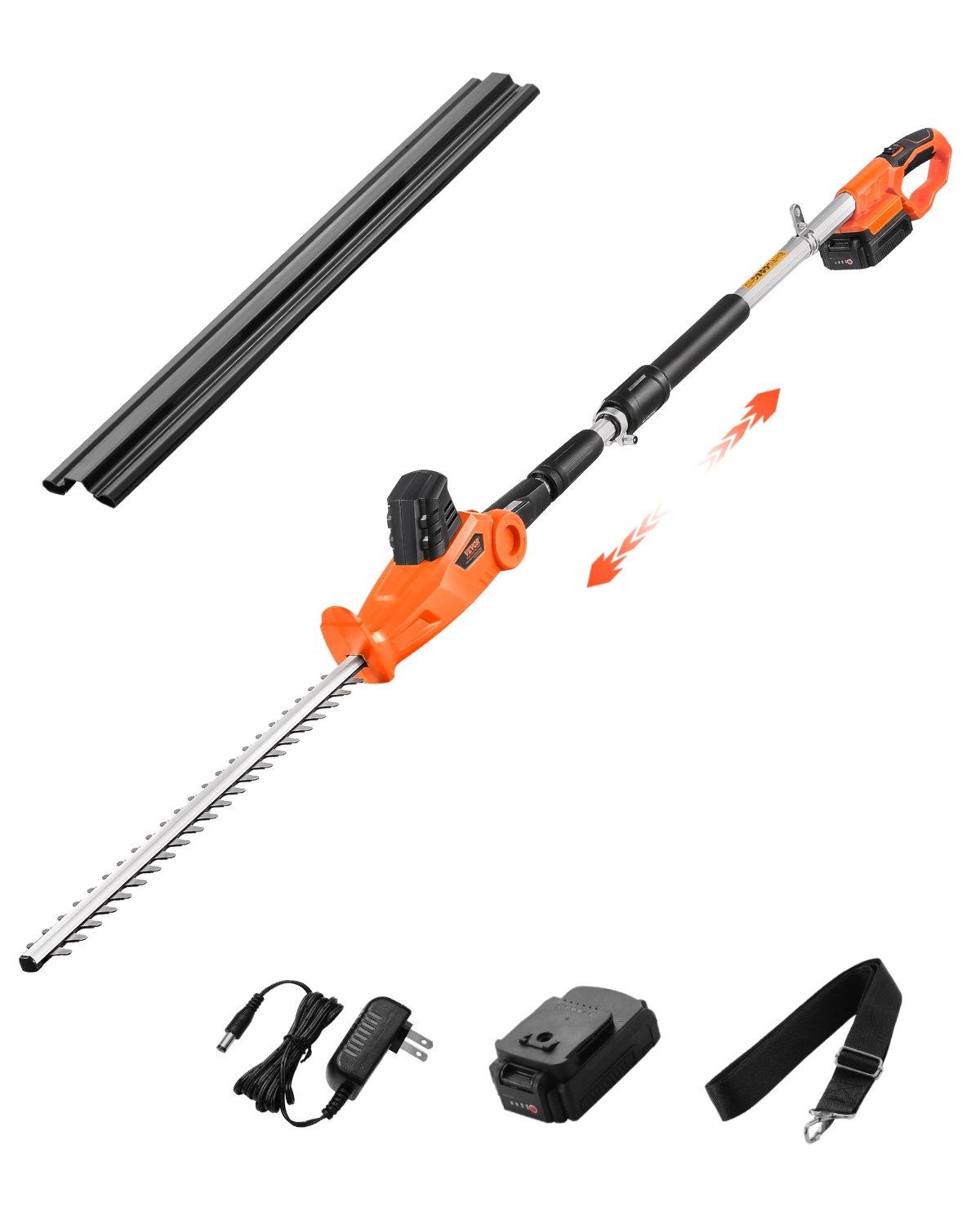 VEVOR Cordless Power Hedge Trimmer, 20V 1200RPM with 20in Blades & Extendable Design, Portable Outdoor Gadget, Father's Day Gift,father'sdaygifts
