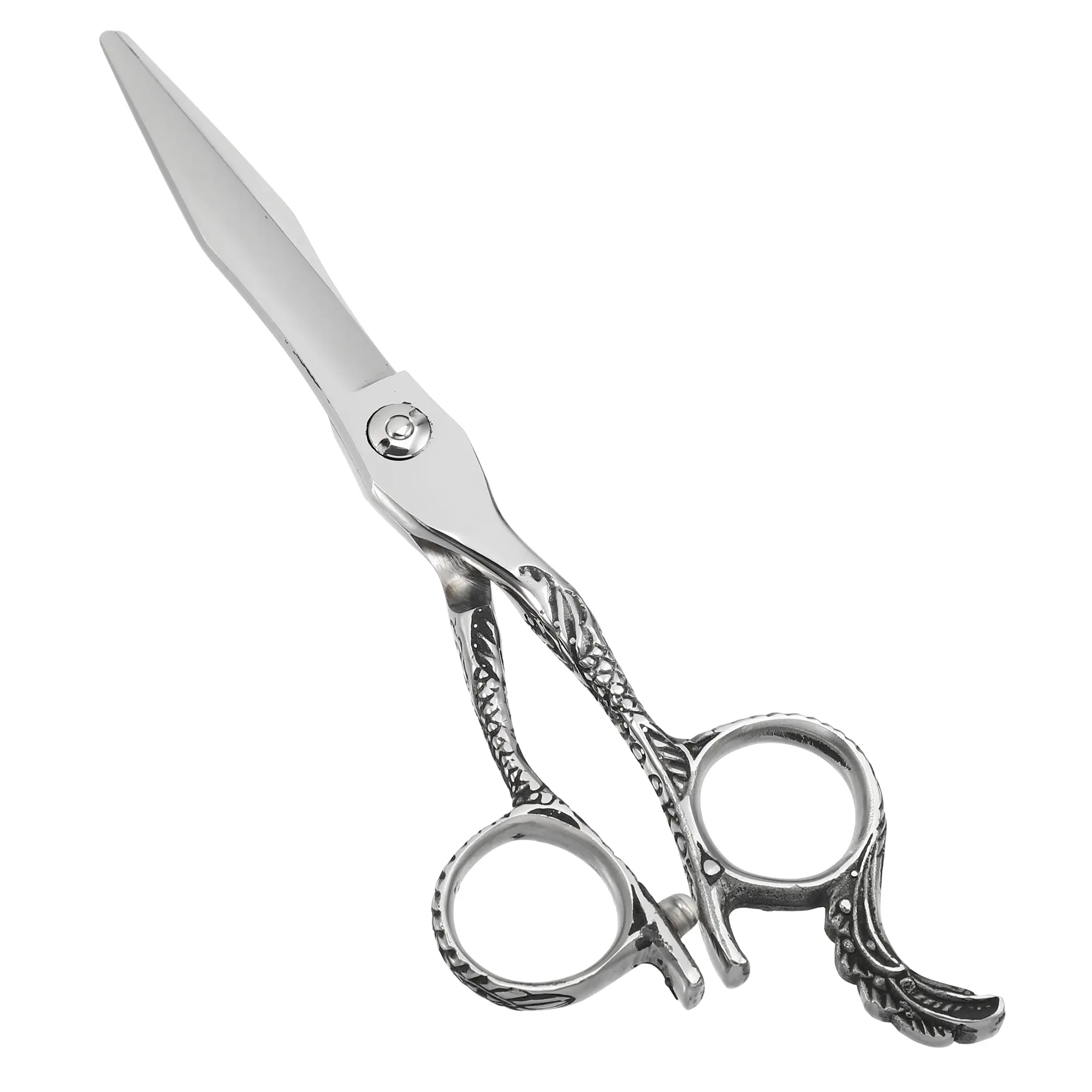 VOCOSTE Hair Scissors, Hair Cutting Scissors, Barber Texturizing Scissors, Premium Stainless Steel Razor Silver Tone