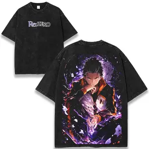 Re:Zero Season 4 Subaru Natsuki Character Focus Anime Shirt – Manga Graphic Tee for Men, Showcasing Determined Journey, Return by Death Trials, Emotional Growth, Resilient Spirit & Central Hero Presence, Premium 230gsm Cotton Streetwear