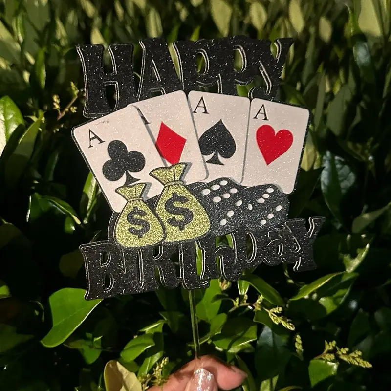 Casino cake topper