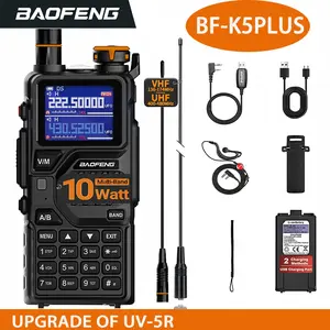 Baofeng K5plus 10w Rechargeable Two-Way Radio, 2500mah Battery, Handheld Dual Band Noaa Weather Radio, USB-C Charging for Hunting Survival Gear Rechargeable Walkie Talkies