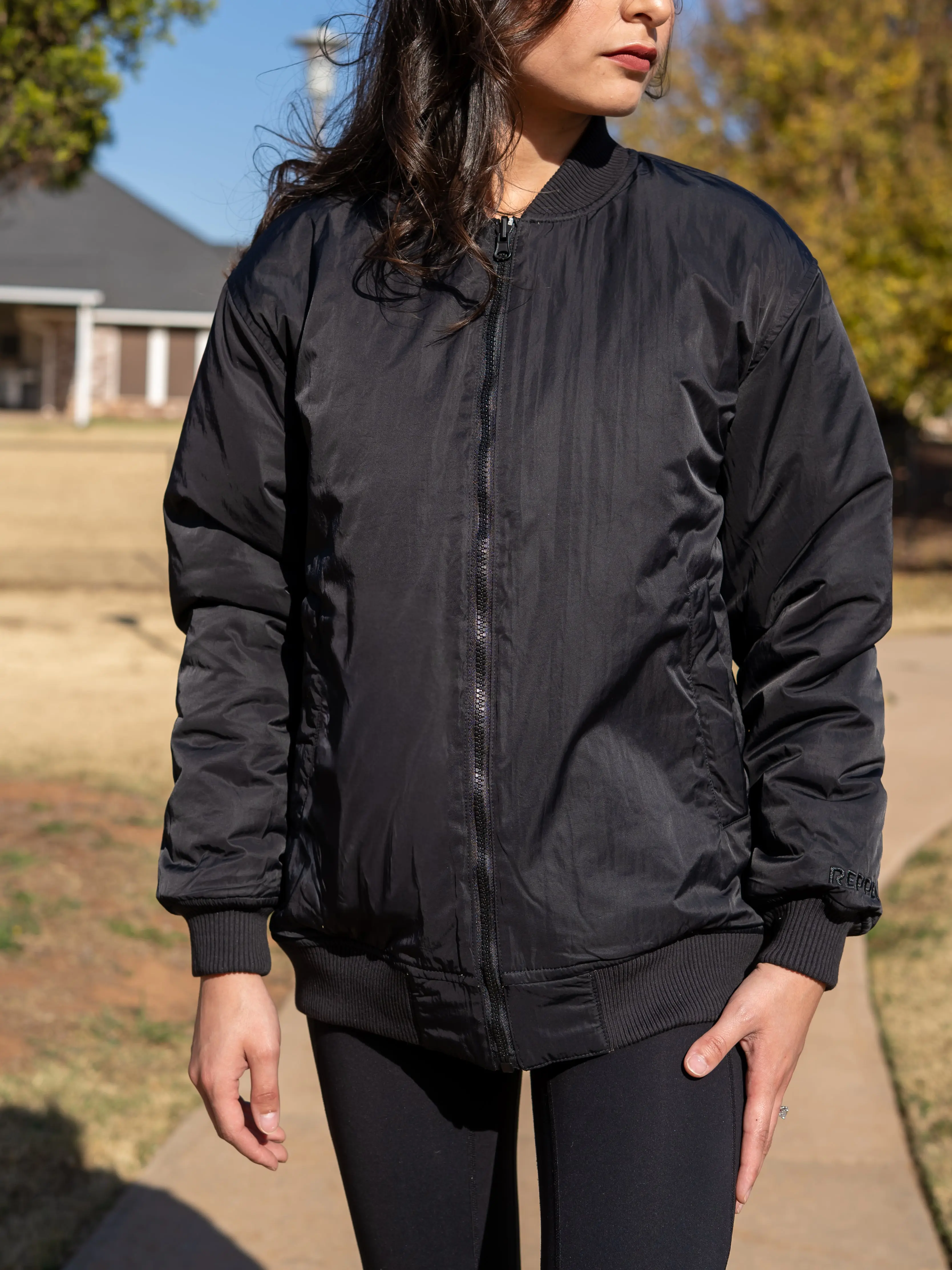 Reversible Bomber Jacket- Onyx/Mocha