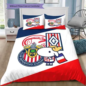 Chivas style Print Bedding Set Duvet Cover and Pillowcases, Soft Home Bedroom Decor, Christmas and Halloween Gift, Birthday Present (1 * Duvet Cover + 2 * Pillowcases, Without Core) Q0658