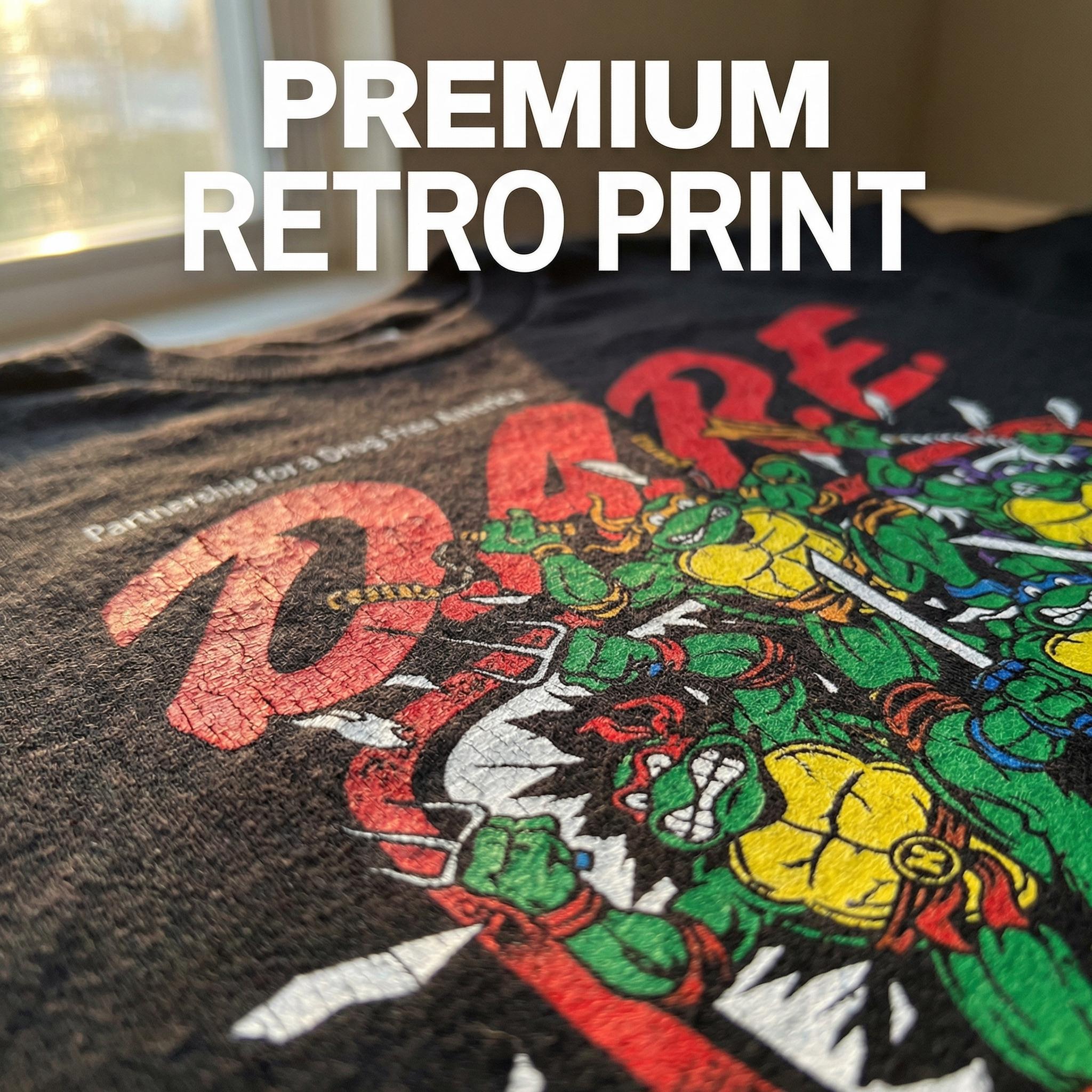 Teenage Mutant Ninja Turtles >     Classic Retro Pattern T-Shirt Winter Clothing DARE Say No To Drugs Teenage Mutant Ninja Turtles Pattern T-Shirt Men's and women's tops suitable for everyday wear and all seasons