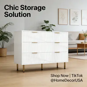 LH-Modern Multifunctional Storage Cabinet with Large Capacity for Living Room Bedroom and Home Office Organization, 6 Drawer Dresser for Bedroom, Modern Chest with Spacious Deep Drawers, Wooden Organizer, for Living Room, Hallway