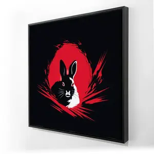 Pictorem C1FC24248L9U6S 24 x 24 in. Bad Intentions - White Framed Canvas Wall Art for Home Decor