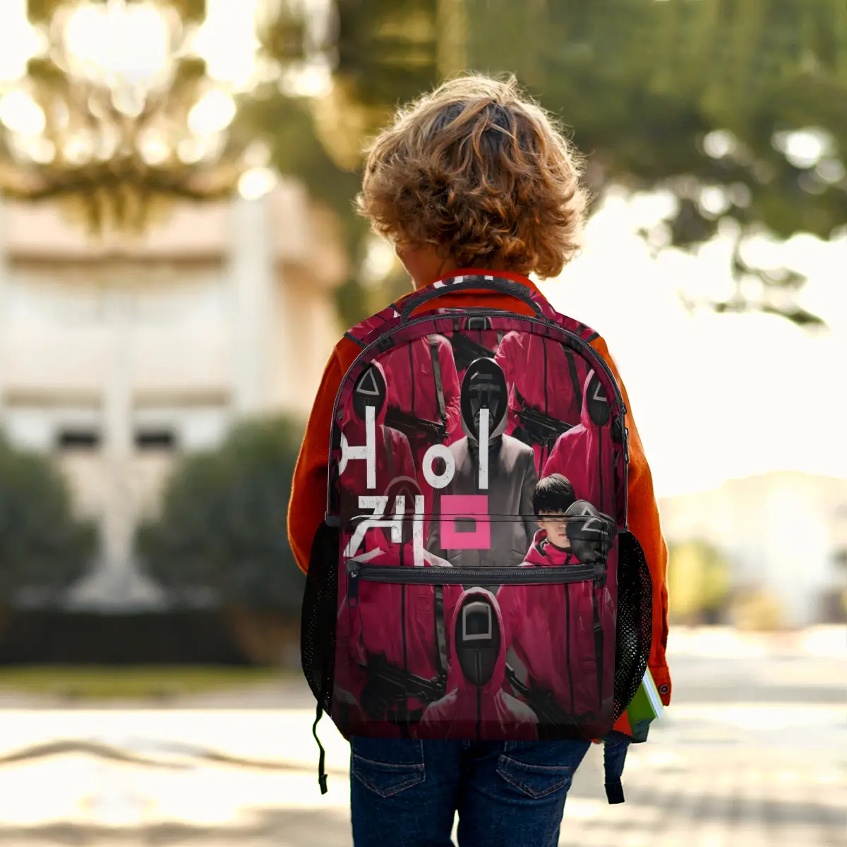 SQUID GAME 2025 FULL-PRINT BATTLE BACKPACK: 360° Stormproof Armor + Campus-to-Wilderness Design | TikTok’s #1 Viral Bulletproof Gear🎒⚡