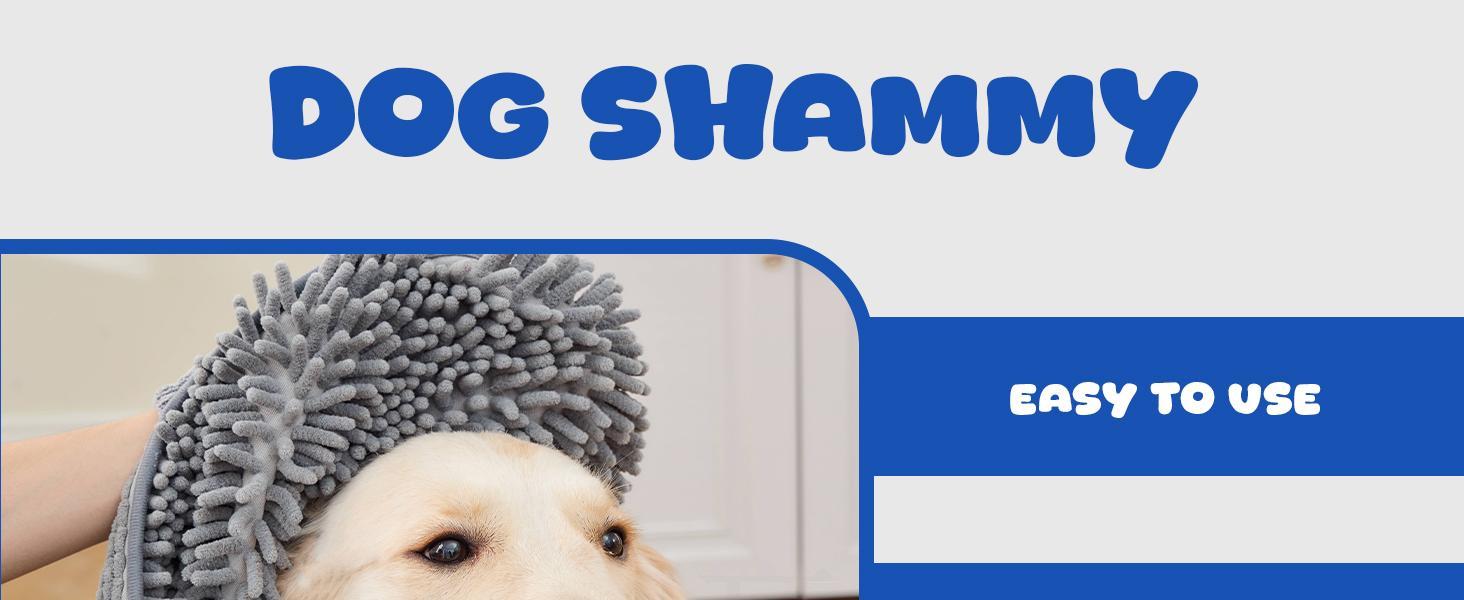 Absorbent Dog Towel, Microfiber Quick Drying Towel Machine Washable with Hand Pockets - Medium Large Dog 30 x 13'