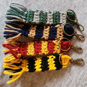 Wizarding School Scarf Keychain, accessory, lion, eagle, snake or badger houses available