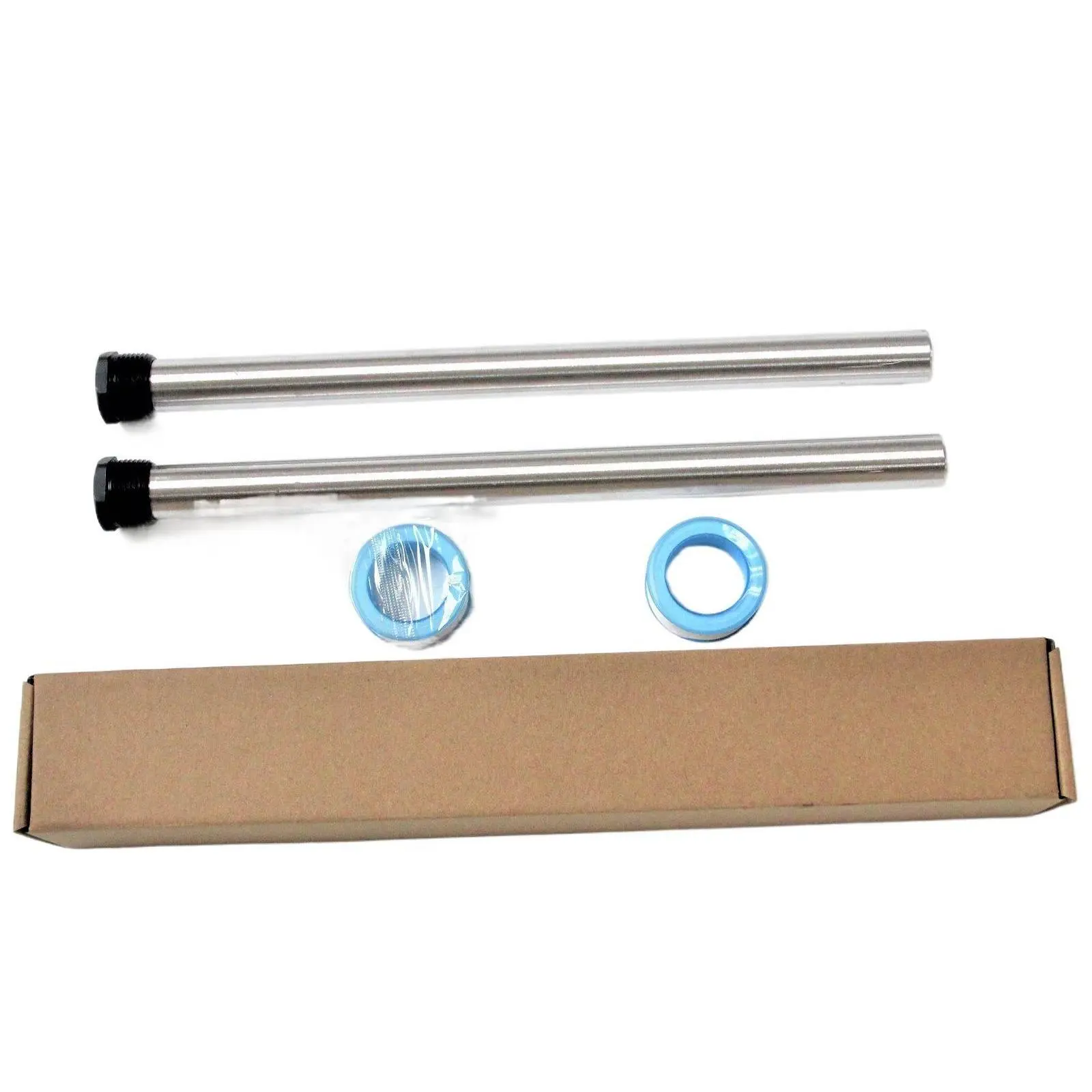 2-piece set (high-polish version) black flat-botto