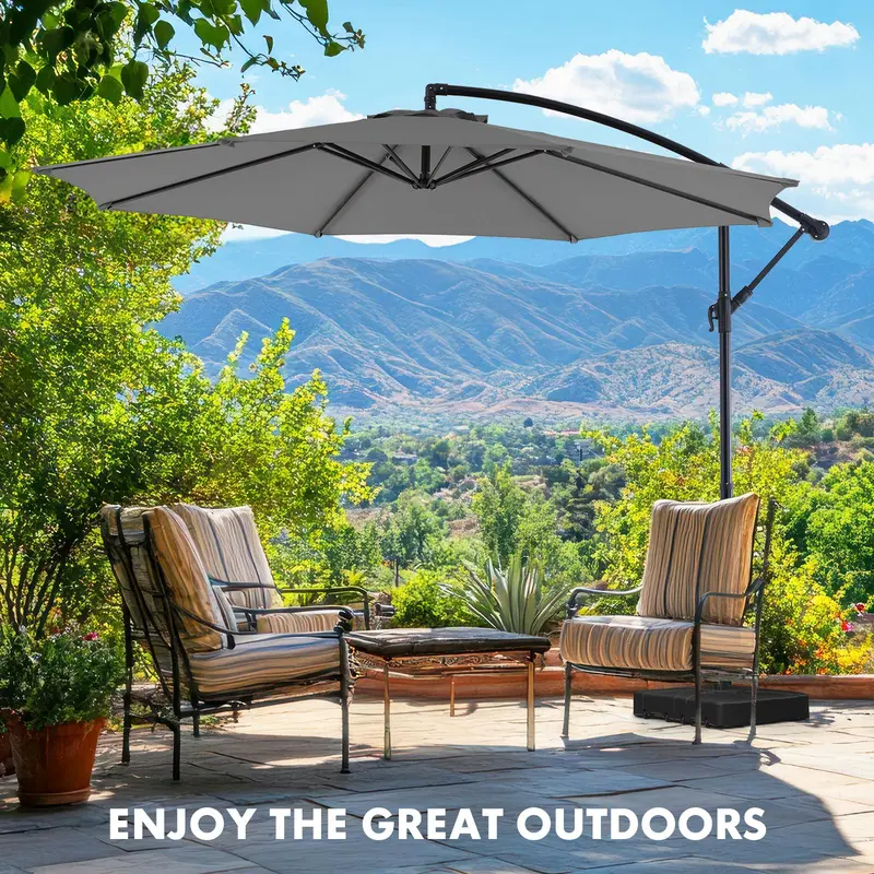 aldi offset patio umbrella Garden Winds Custom Fit Replacement Canopy Top Cover Compatible with The Backyard Creations UMB-952371 10' x 13' metal frame not included Aldi Is Selling a Stylish