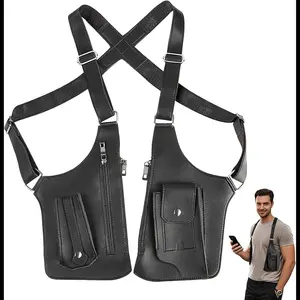 Hidden shoulder strap double-shoulder underarm bag - casual style - with built-in wallet pocket and phone case
