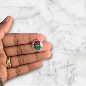 Tiny Hand-Painted Phanatic Circle Pendant