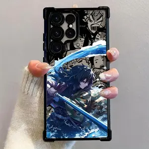 Tomiokas Giyuus Anime Slayer DemonsPattern Phone Case Suitable for Samsung Galaxy S25 S24 S23 S22 S21 S20 FE Ultra Plus Edge 4G 355G Anti Fall Transparent Soft Back Cover, Shockproof Cover, Anime Design, Stylish Cover, Durable Material, Injection