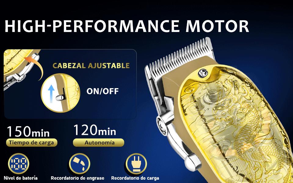 LQT 3-in-1 Cordless Professional Grooming Kit for Men, Rechargeable Hair Clipper Set with Precision Clip Tool, Detail Trimmer, Electric Shaver and Power Display for Home Use Dual-Head Removal