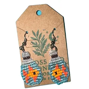 Handmade beaded earrings (carnival fish)