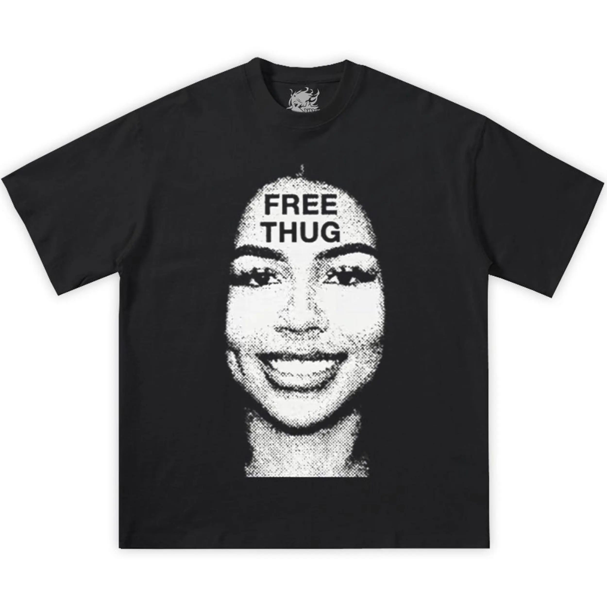 Free Thug Mariah The Scientist Boxy Cotton Vintage Graphic Tees Womenswear Streetwear Round Neck Shortsleeve Casual Tropical  Summer Tshirt