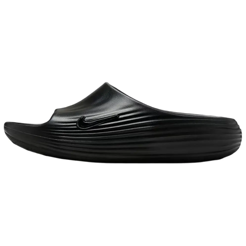 ReactX Rejuven8 Slide Sneaker - Triple Black Sports Footwear, Flipflop Sandals, Open-Toe Performance Slipper, Post-Workout Recovery Shoes, Reactx Foam Energy Return, Max Cushioning, Runs Large, Multi-Size, US M 10