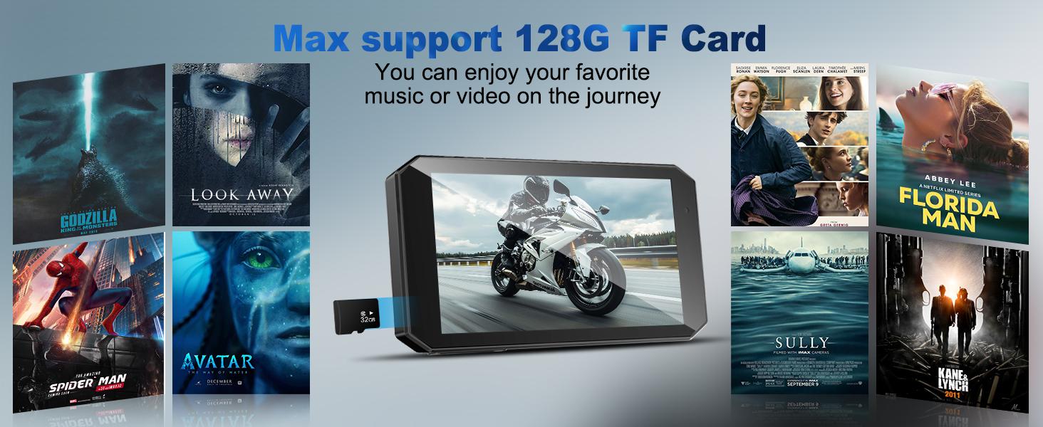 HURRA Motorcycle Carplay Android Auto with 5.5" Waterproof Touchscreen, TPMS, Millimeter Wave Radar, GPS Navigation,Dual 2K Dash Cam,BT,Real-time Alerts,OTA Updates,Quick Release Anti-Theft Mount