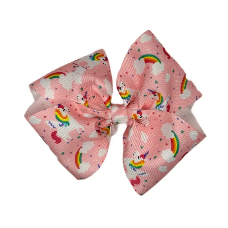Unicorns and rainbows jumbo hair bow