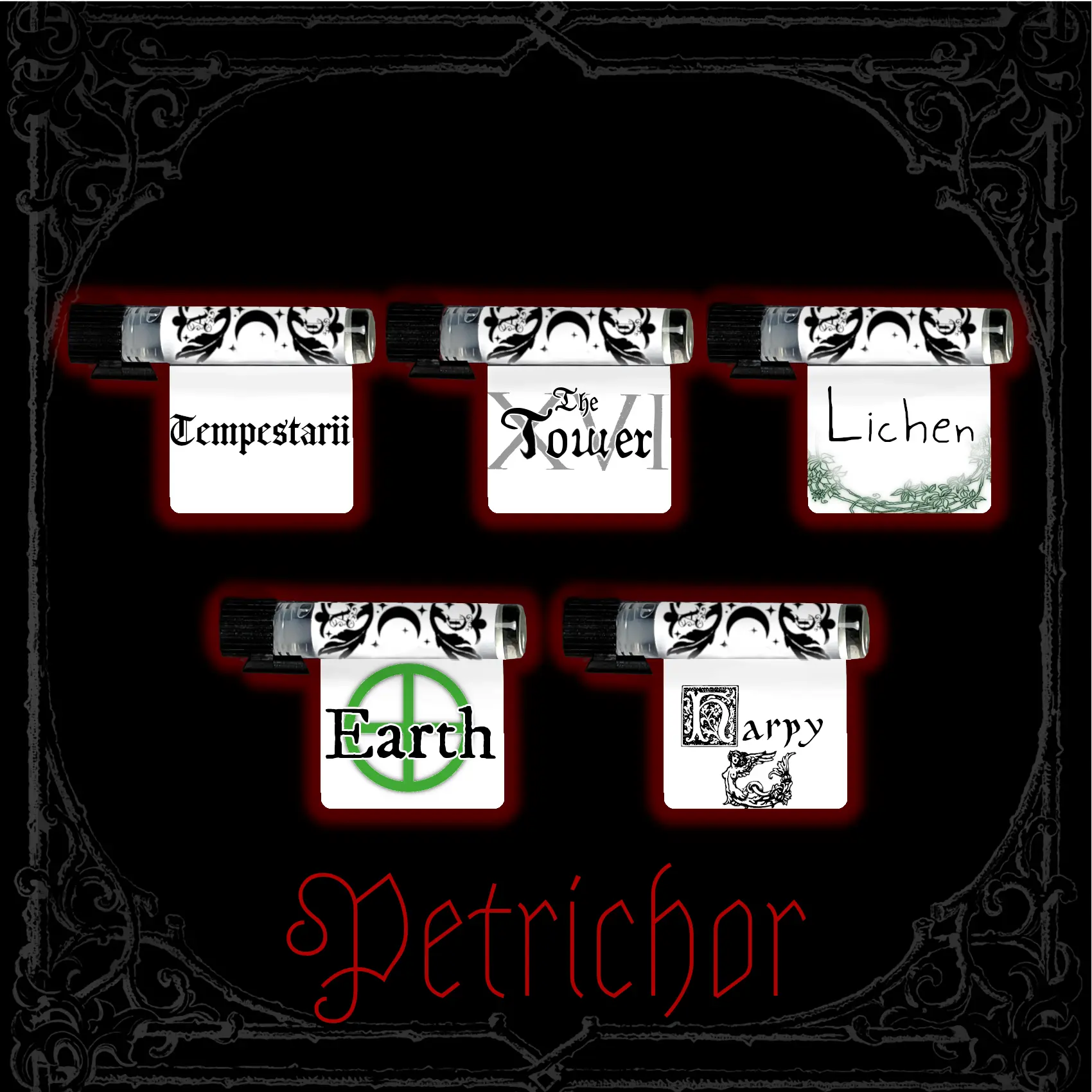 PETRICHOR Perfume Oil Sample Pack - Rainy Scents - 5 Unique Fragrances - Vegan & Cruelty Free