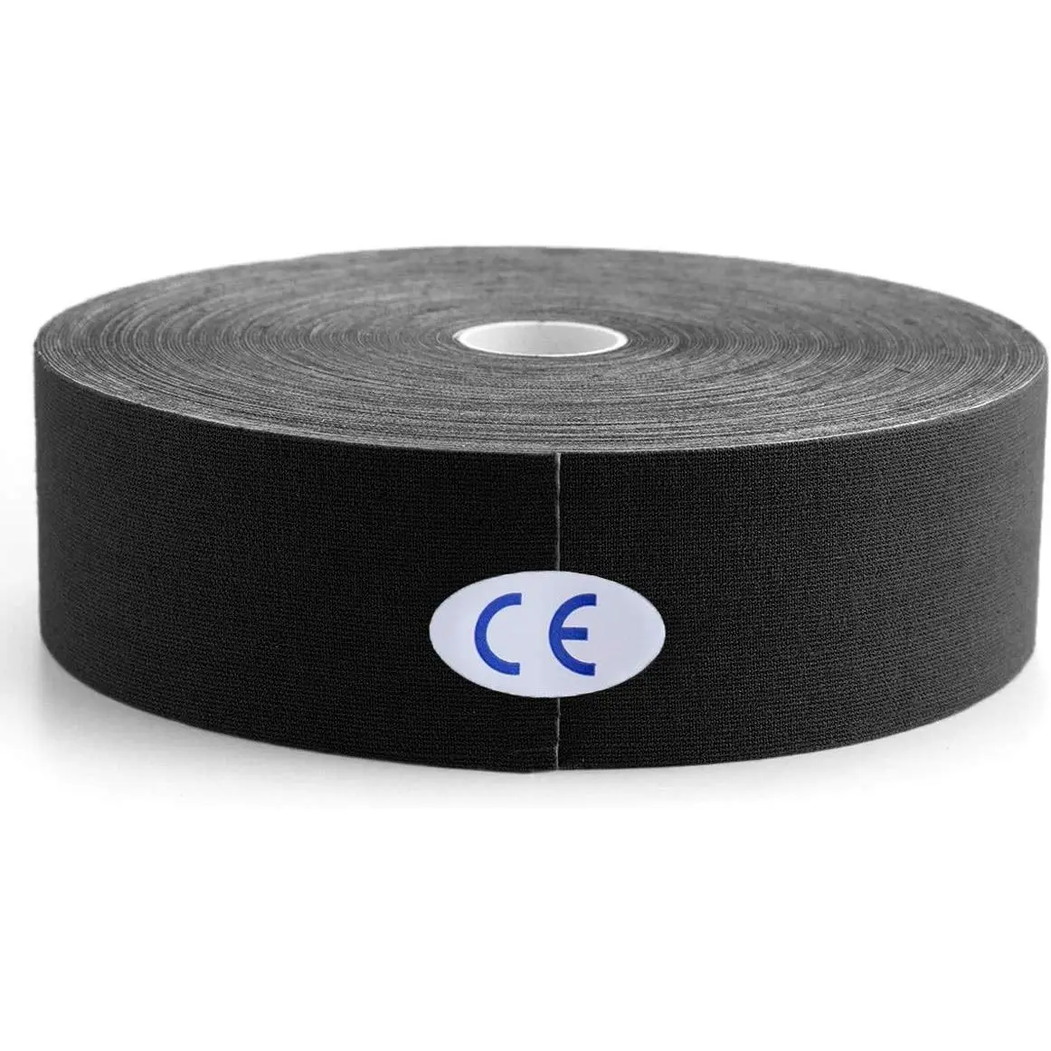 Kinesiology Tape Elastic Therapeutic Athletic Tape Hypoallergenic Breathable Cotton Sports Muscle Tape Therapy Recovery Support for Knee Shoulder Ankle Elbow Shin (Uncut-Black)