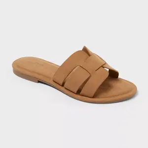Women's Carla Flat Sandals - Universal Thread Taupe 5