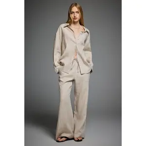 Oversized Linen Button-Up Shirt