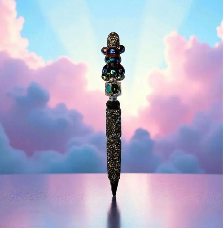 Cosmic Teddy Bear Beaded Pen