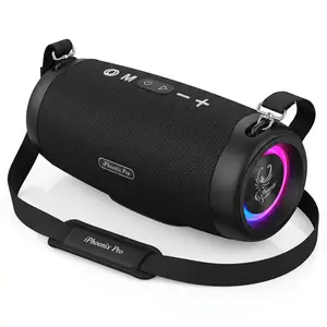 IX-109Phoenix Pro iPhoenix Pro Bluetooth Speaker with RGB LED Lights and Portable Design for Outdoor Audio Enjoyment