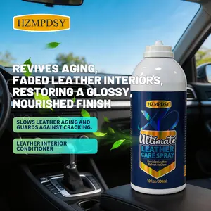 Leather Care Aerosol Spray, Restore Faded Leather Interior, Anti-Aging & Anti-Cracking Leather Conditioner, Matte Finish with Subtle Shine, Non-Greasy Quick Absorbing Formula, Invisible Protection Lasts 180 Days, One-Step Easy Operation