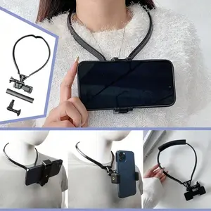 1pcs cycling neck hanging phone holder fixed collar chest photography anti shake multi angle rotating phone holder fishing first visual Phone Clip Travel Phone Holder Cell Phone Holder Stable phone holders