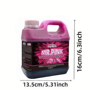 1L/33.82Oz Pink High-Foam Concentrated Car Wash - Effectively Cleans Without Stripping, Removes Contaminants, Softens And Breaks Down Dirt, Suitable for Cars, Trucks, Suvs, Motorcycles, And Rvs, Concentrated Formula for Best Results