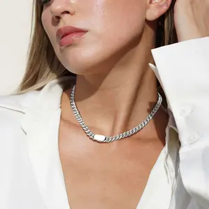 PROSTEEL Cuban Link Choker Necklace Stainless Steel Trendy Chain Stylish Necklaces Jewelry Unisex For Men Women with Gift Box