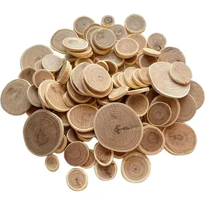 1"-2.5" Mini  Slices,15OZ  Unfinished  Tree Bark Round Log Discs for   Decorations,Arts & Crafts,DIY Christmas Ornaments (Assorted Size)