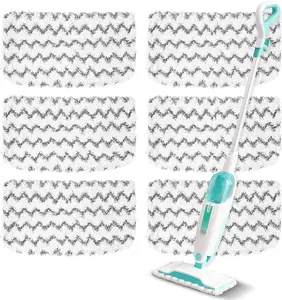 6 Pack Steam Mop Replacement Pads Compatible with Shark Steam Mops S1000/S1000A/S1000C/S1000WM/S1001C, Floor Steamer Pads Washable, Reusable Microfiber Cleaner Pads YHOVID