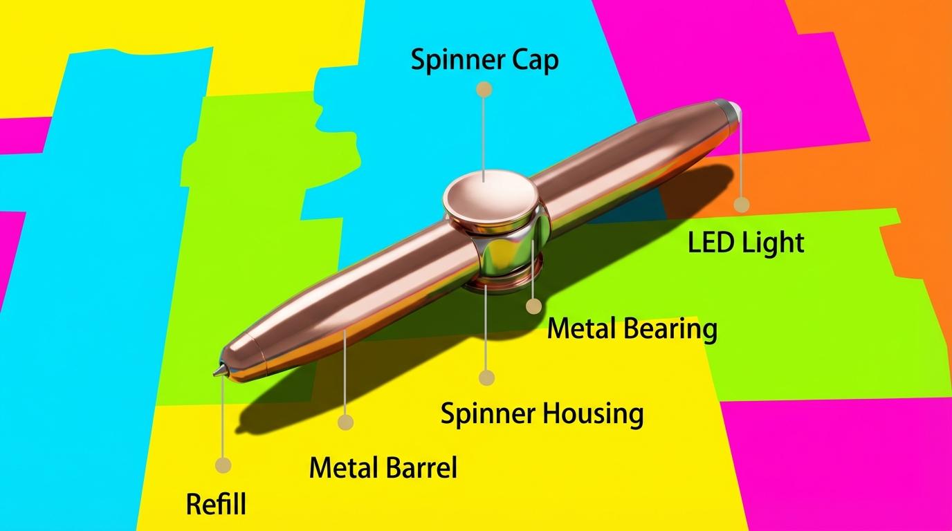 23-in-1 Fidget Pen Set: 19 pens + 1  gradient decompression pen bag + pen clips, Fun Creative Gift for Home Office School Business.students, teachers, nurses and artists, magical pen, gift for kid, husband, friend, colleague, wife