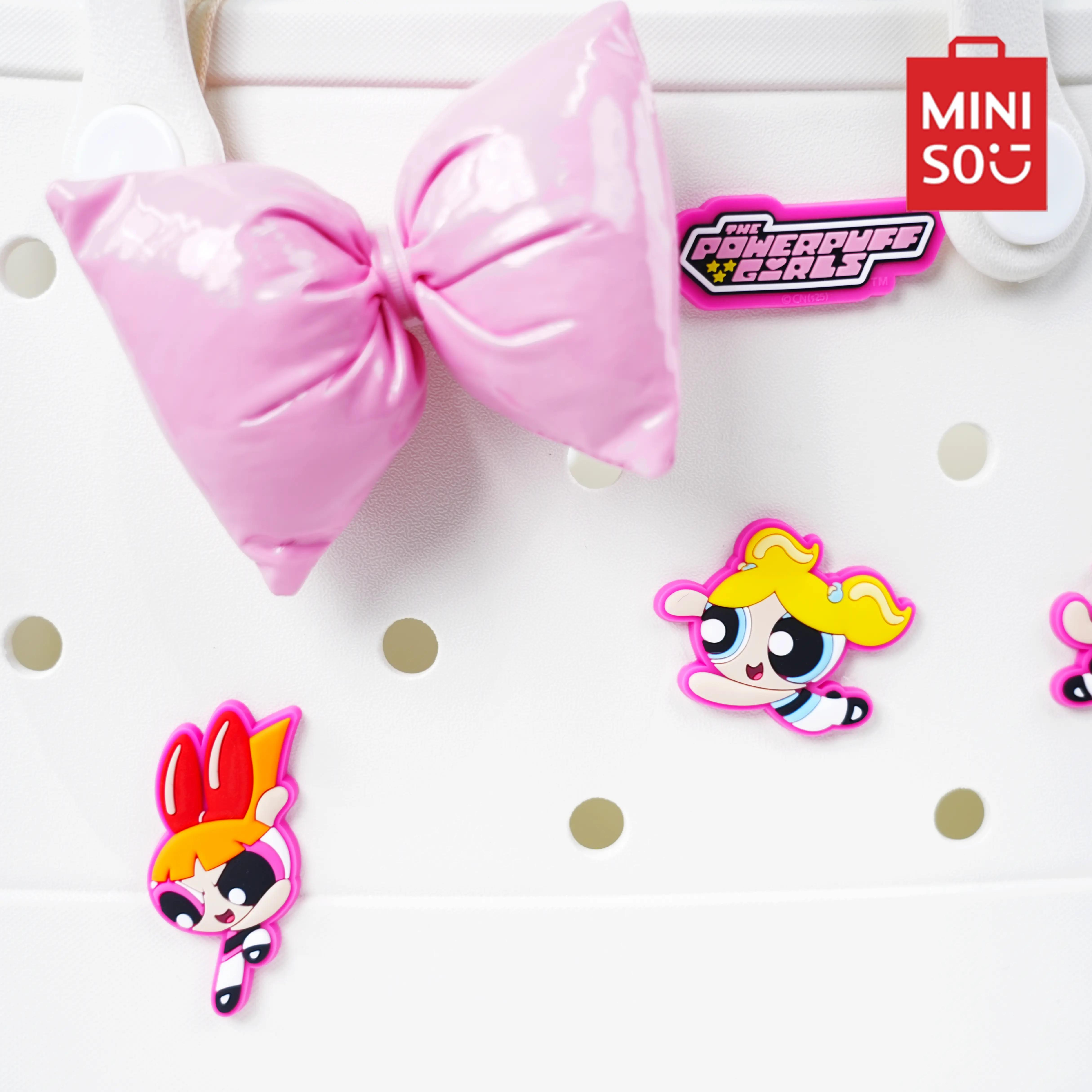 [Easter Gift Bag] Powerpuff Girls Holes Bag – Cartoon Cute Handbag for Girls, Lightweight Beach & Grocery Bag, Retro Collectible with Adorable Charms