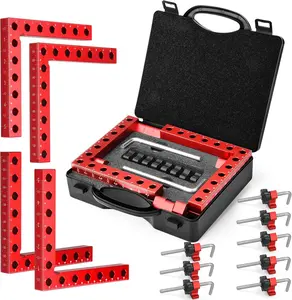 Corner Clamp for Woodworking – 4 Pack 90 Degree Aluminum Alloy Clamping Squares with Storage Box