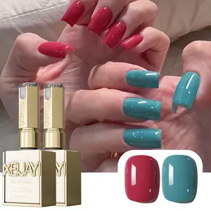 2PCS*15ML Bright Nail 2Colors New Popular M085+M099 RED And GREEN Nail Gel Semi Permanent Nail Art Soaking UV LED Nail Salon DIY