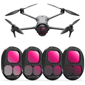 K&F CONCEPT ND Filter Kit Compatible with DJI Mavic 4 Pro, 4 Pack ND8 ND16 ND32 ND64 Multi Coated HD Optical Glass Neutral Density Light Reduction Lens Waterproof and Scratch Proof