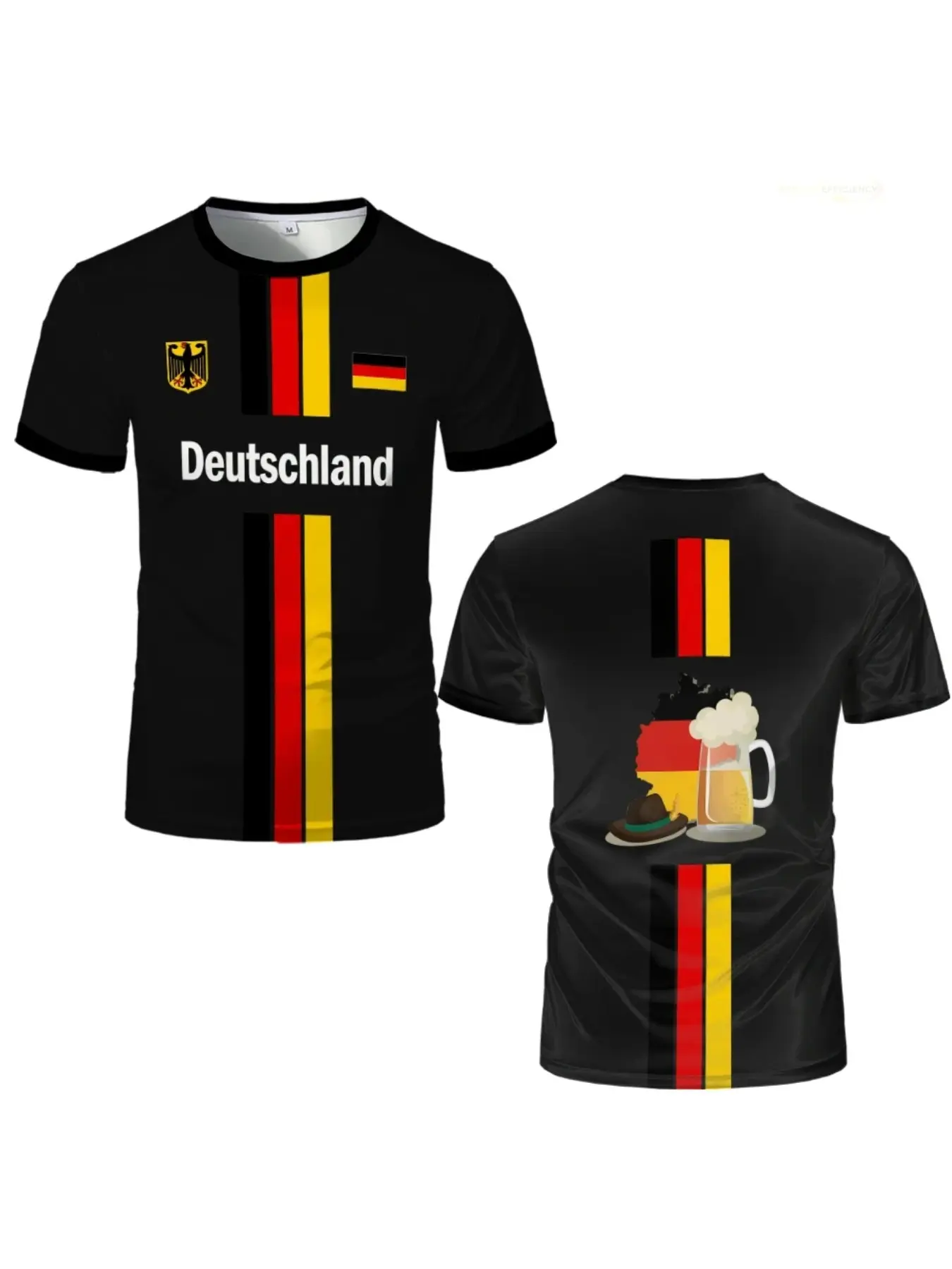 Men's Youth Football Jersey, Geometric Pattern Design, German New Style Soccer Shirt, Breathable Lightweight, Trendy Versatile